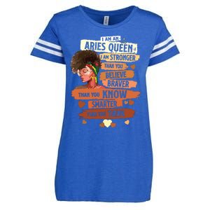 Aries Queen Sweet As Candy Birthday Gift For Black Women Enza Ladies Jersey Football T-Shirt