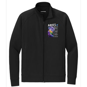 Aries Queen Sweet As Candy Birthday Gift For Black Women Stretch Full-Zip Cadet Jacket