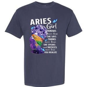 Aries Queen Sweet As Candy Birthday Gift For Black Women Garment-Dyed Heavyweight T-Shirt