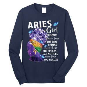 Aries Queen Sweet As Candy Birthday Gift For Black Women Long Sleeve Shirt