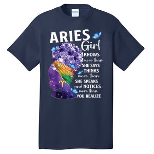 Aries Queen Sweet As Candy Birthday Gift For Black Women Tall T-Shirt