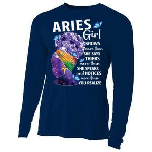 Aries Queen Sweet As Candy Birthday Gift For Black Women Cooling Performance Long Sleeve Crew