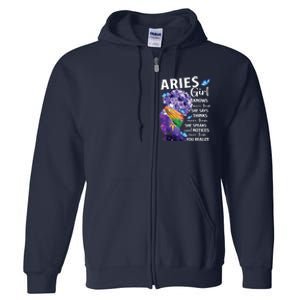 Aries Queen Sweet As Candy Birthday Gift For Black Women Full Zip Hoodie