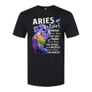 Aries Queen Sweet As Candy Birthday Gift For Black Women Softstyle CVC T-Shirt