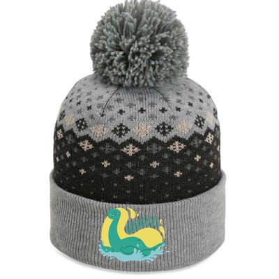 Aquarius Dinosaur The Baniff Cuffed Pom Beanie