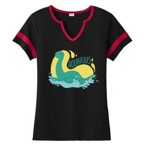 Aquarius Dinosaur Ladies Halftime Notch Neck Tee