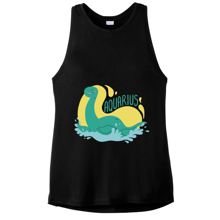 Aquarius Dinosaur Ladies PosiCharge Tri-Blend Wicking Tank