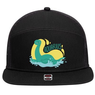 Aquarius Dinosaur 7 Panel Mesh Trucker Snapback Hat