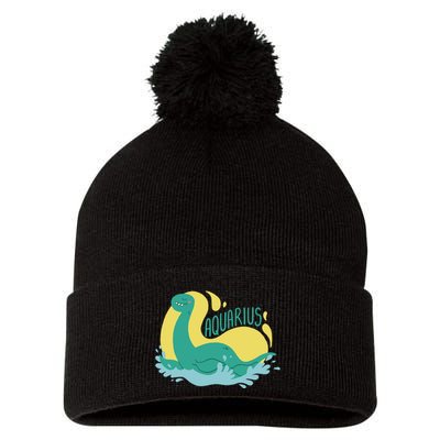 Aquarius Dinosaur Pom Pom 12in Knit Beanie
