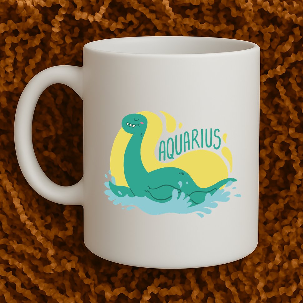 Aquarius Dinosaur Mug