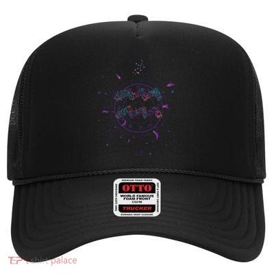 Aquarius Floral Zodiac High Crown Mesh Back Trucker Hat