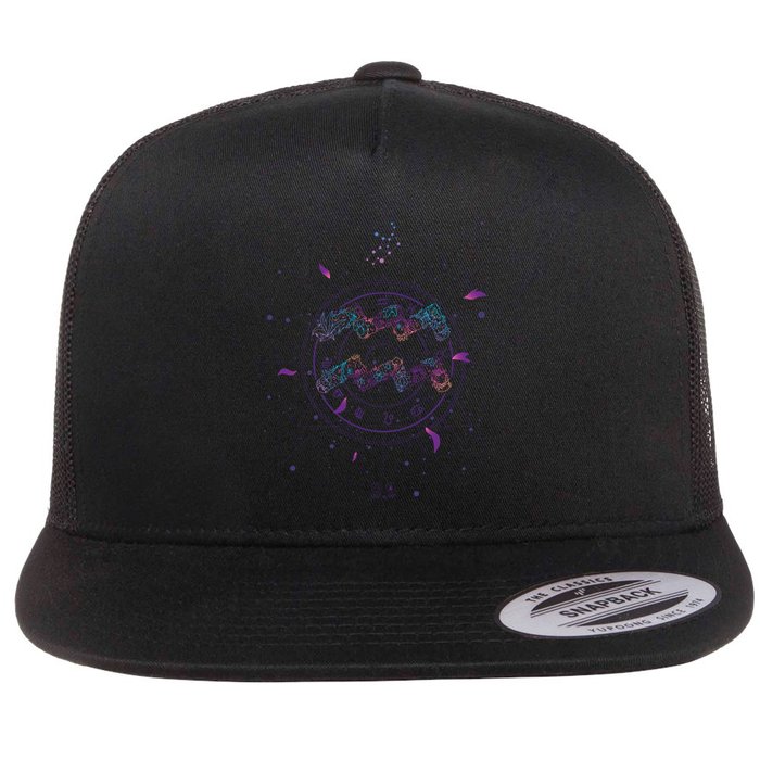 Aquarius Floral Zodiac Flatbill Hat