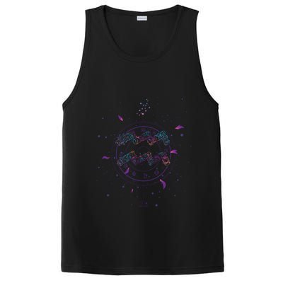 Aquarius Floral Zodiac PosiCharge Competitor Tank