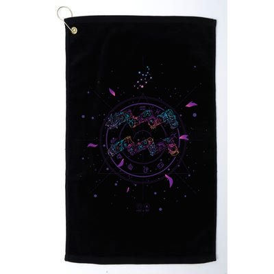 Aquarius Floral Zodiac Golf Towel