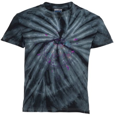 Aquarius Floral Zodiac Kids Tie-Dye T-Shirt