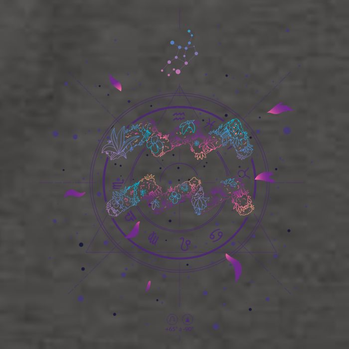 Aquarius Floral Zodiac Vector Backpack