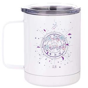 Aquarius Floral Zodiac 12 oz Stainless Steel Tumbler Cup