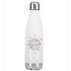 Aquarius Floral Zodiac Stainless Steel Insulated Water Bottle