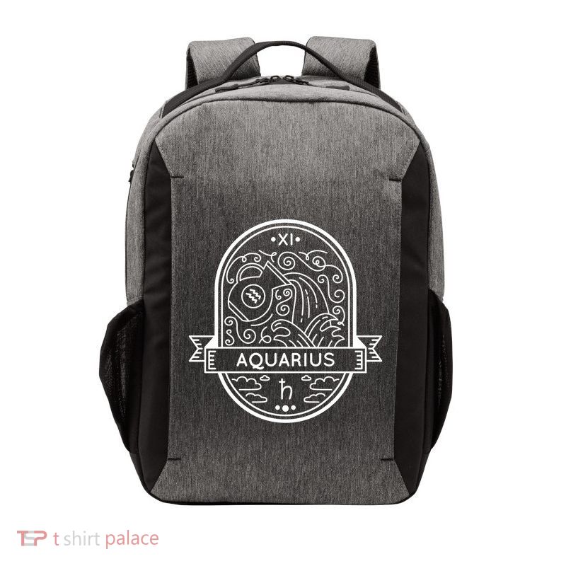 Aquarius Zodiac Symbol Design Vector Backpack