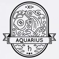 Aquarius Zodiac Symbol Design Cooling Performance Crew T-Shirt