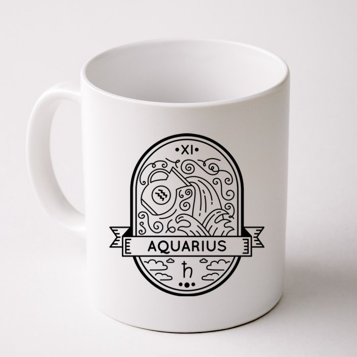 Aquarius Zodiac Symbol Design Coffee Mug