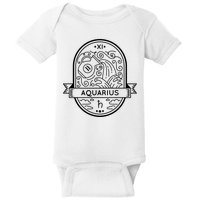 Aquarius Zodiac Symbol Design Baby Bodysuit