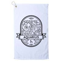 Aquarius Zodiac Symbol Design Golf Towel