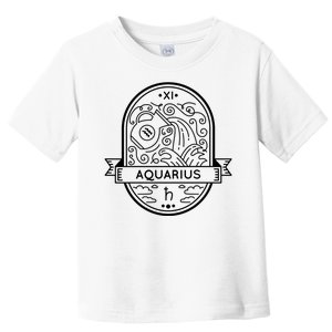 Aquarius Zodiac Symbol Design Toddler T-Shirt