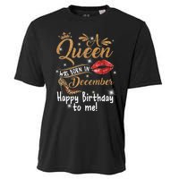 A Queen Was Born In December Happy Birthday To Me Leopard Cooling Performance Crew T-Shirt