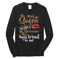 A Queen Was Born In December Happy Birthday To Me Leopard Long Sleeve Shirt