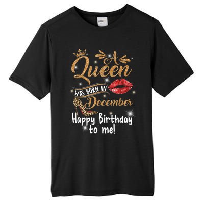 A Queen Was Born In December Happy Birthday To Me Leopard Tall Fusion ChromaSoft Performance T-Shirt