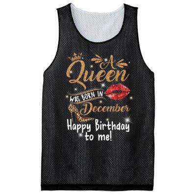 A Queen Was Born In December Happy Birthday To Me Leopard Mesh Reversible Basketball Jersey Tank