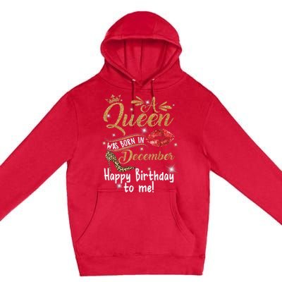 A Queen Was Born In December Happy Birthday To Me Leopard Premium Pullover Hoodie