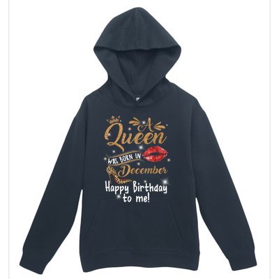 A Queen Was Born In December Happy Birthday To Me Leopard Urban Pullover Hoodie