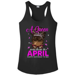 A Queen Was Born In April Happy Birthday To Me Ladies PosiCharge Competitor Racerback Tank