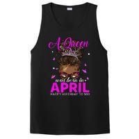 A Queen Was Born In April Happy Birthday To Me PosiCharge Competitor Tank