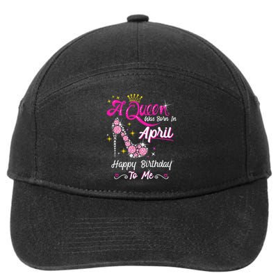 A Queen was Born in April Happy Birthday To Me High Heel 7-Panel Snapback Hat