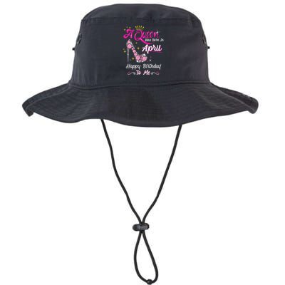 A Queen was Born in April Happy Birthday To Me High Heel Legacy Cool Fit Booney Bucket Hat