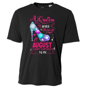 A Queen Was Born In August Birthday Cooling Performance Crew T-Shirt