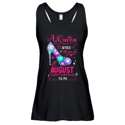 A Queen Was Born In August Birthday Ladies Essential Flowy Tank