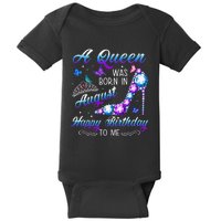 A queen was born in August Cute Birthday Gift Baby Bodysuit