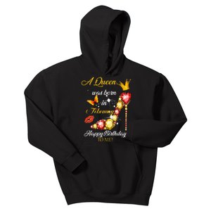 A Queen Was Born In February Happy Birthday To Me Kids Hoodie