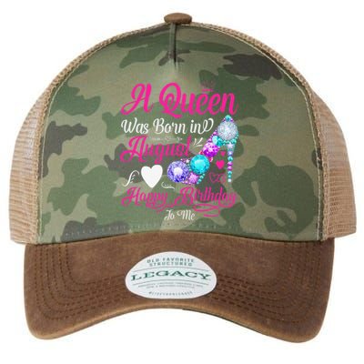 A Queen Was Born In August Happy Birthday To Me Legacy Tie Dye Trucker Hat