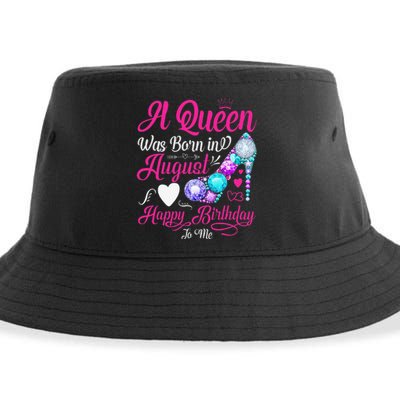 A Queen Was Born In August Happy Birthday To Me Sustainable Bucket Hat