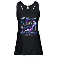 A queen was born in January Funny Birthday Party Ladies Essential Flowy Tank