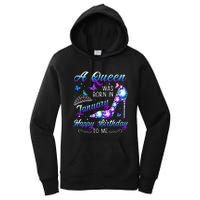 A queen was born in January Funny Birthday Party Women's Pullover Hoodie