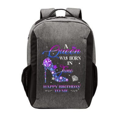 A Queen Was Born In June Happy Birthday To Me Wo Bday Vector Backpack