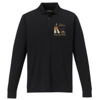 A Queen Was Born In October Birthday For Women Leopard Performance Long Sleeve Polo