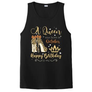 A Queen Was Born In October Birthday For Women Leopard PosiCharge Competitor Tank