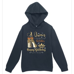 A Queen Was Born In October Birthday For Women Leopard Urban Pullover Hoodie